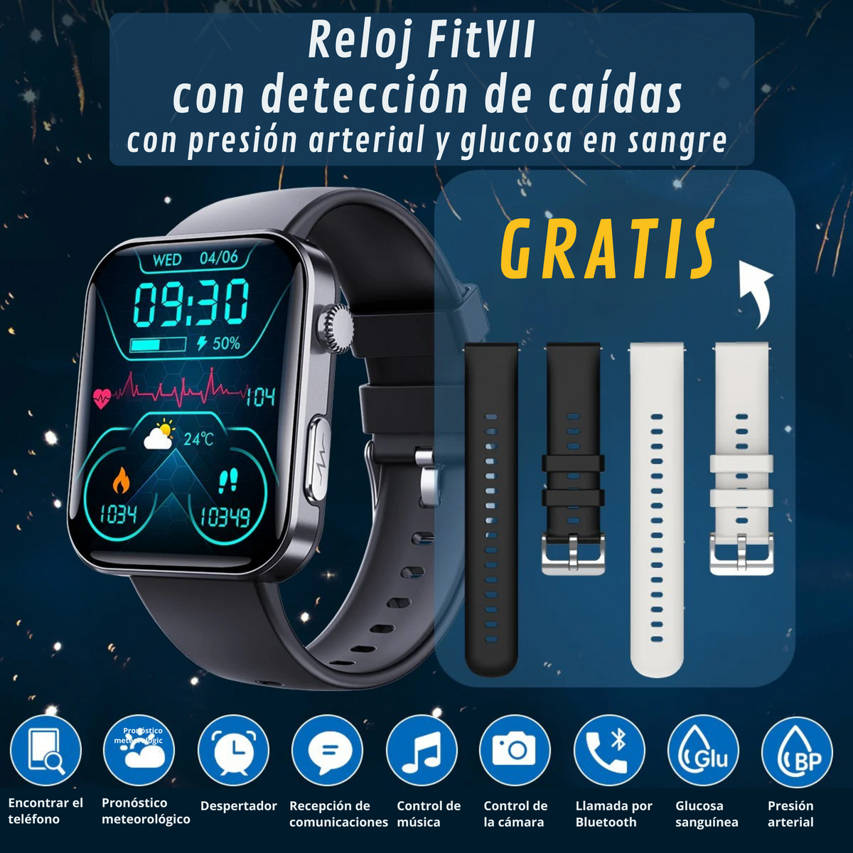 Glucometru multifuncțional + ceas inteligent – Cumpărați 1 și primiți 1 gratuit!